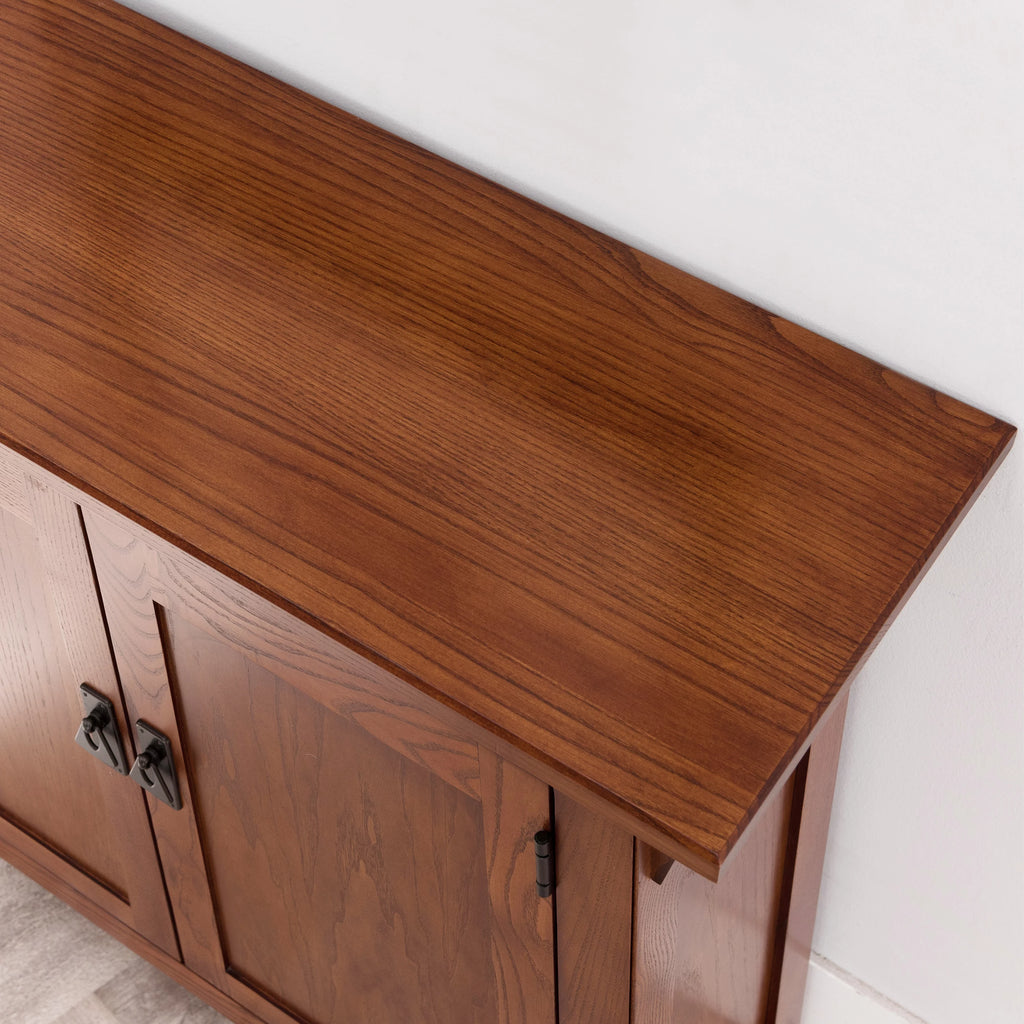 Solid Wood Hall Stand, Rich Russet Finish K59959