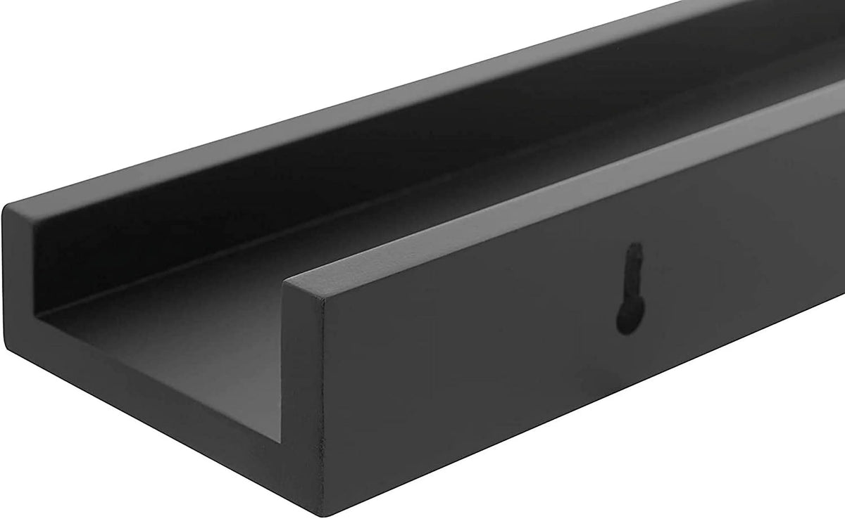 Black 4 Pack 23" Wood Floating Shelves Y52282