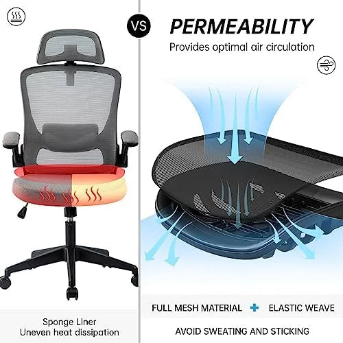 Big and Tall Ergonomic Office Chair 450 lbs with Lumbar Support C8032
