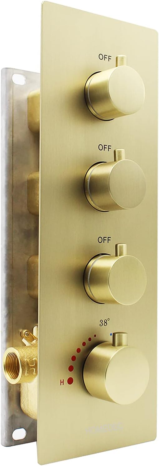 Solid Brass Chrome Trim Thermostatic Shower Diverter Valve G922