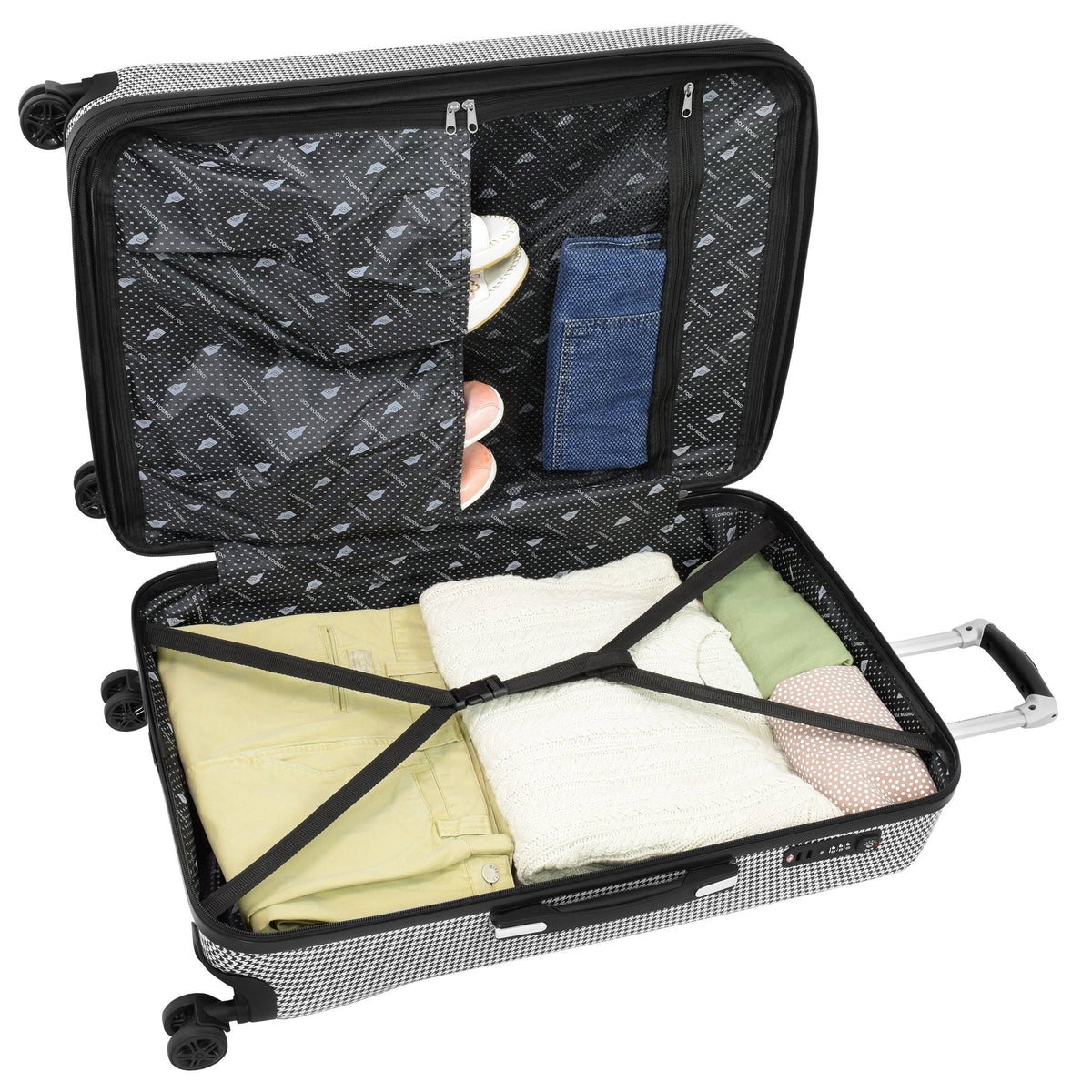 Olive Plaid Expandable Hardside Spinner Carry-On L78310