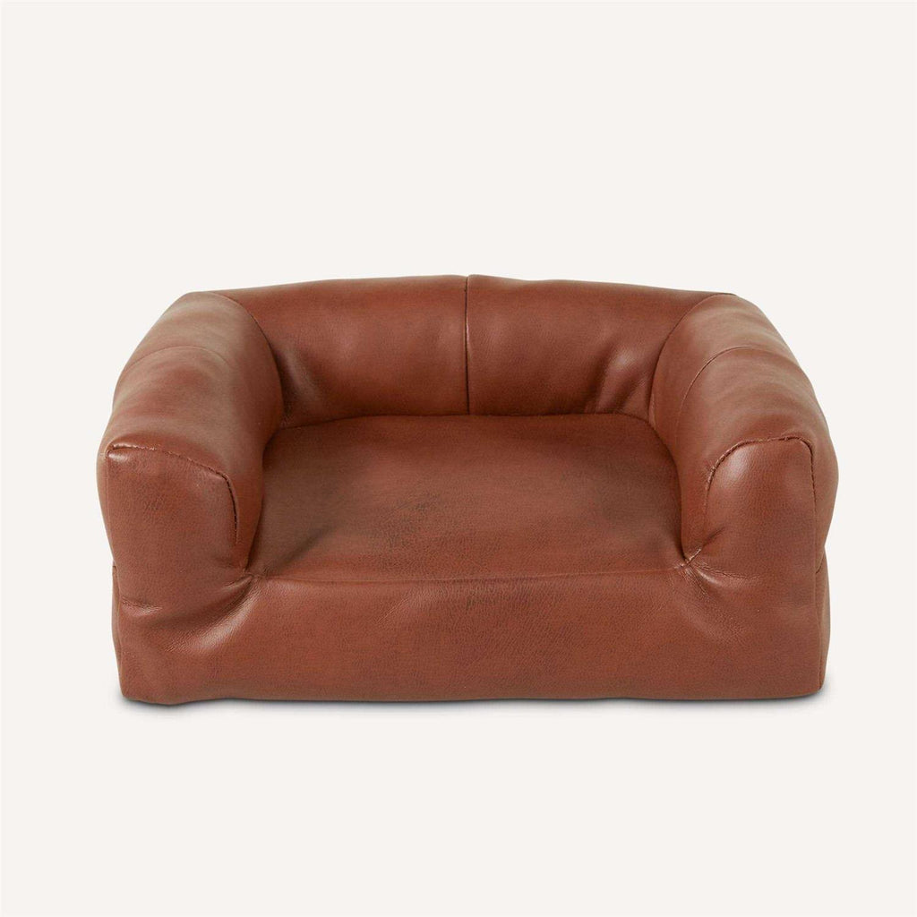 Faux Leather Brown Couch S9402