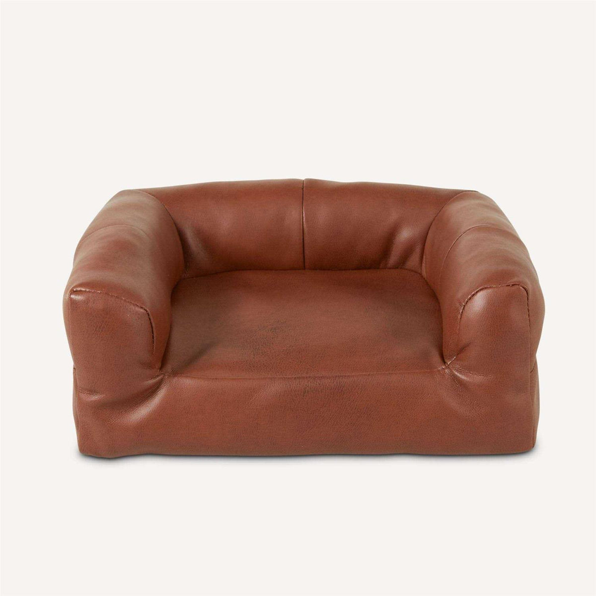 Faux Leather Brown Couch S9402