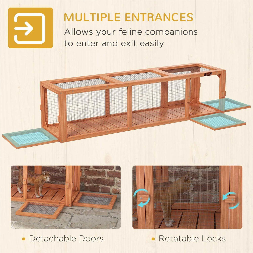 Extendable Wooden Outdoor Cat Tunnel T329