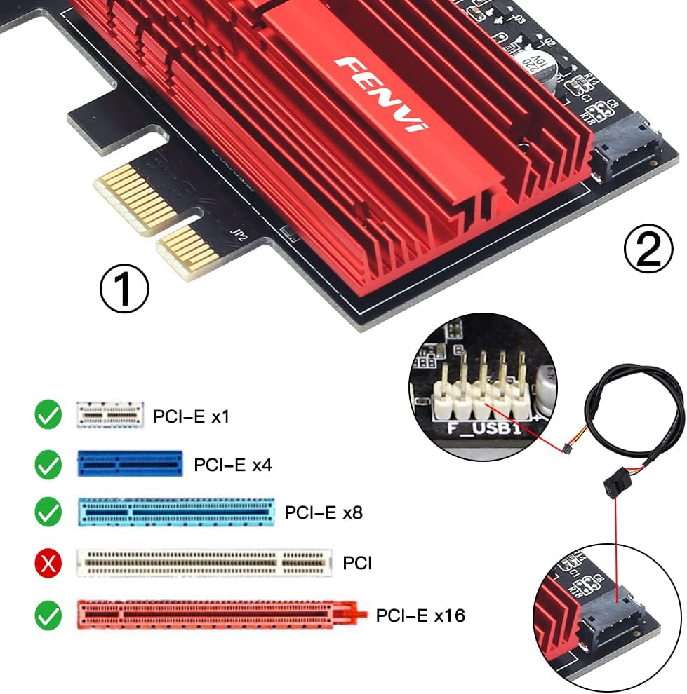 WiFi 6E AX210 PCI-E Wireless Network Adapter Tri-Band 5400Mbps Pack of 2 U5080