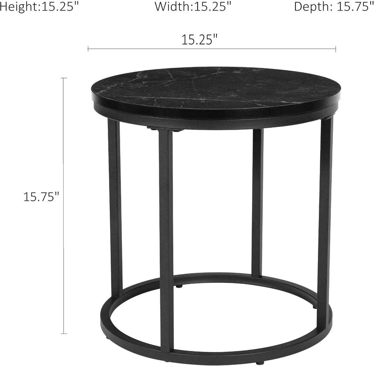 Black End Table Set of 2 U5584