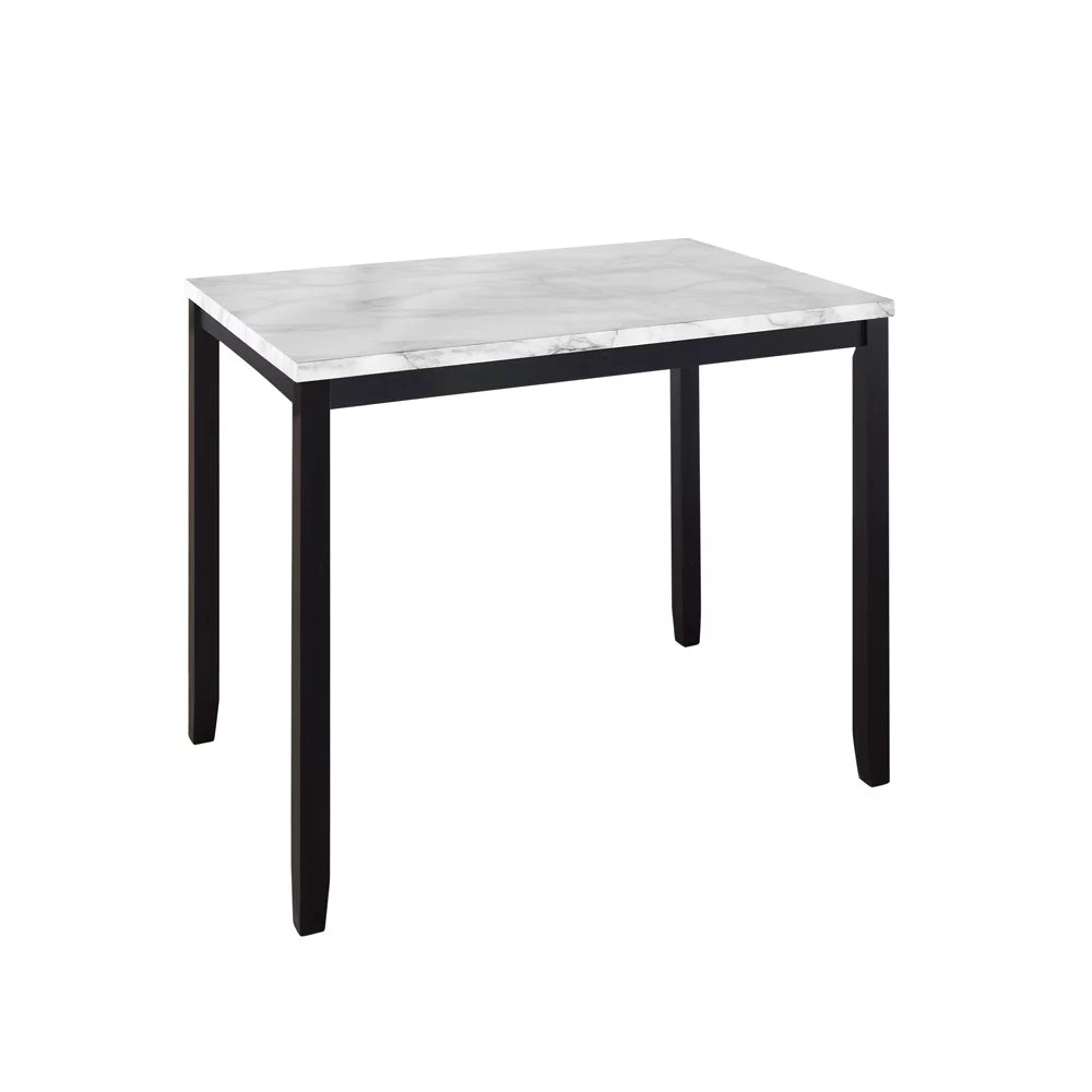 5 Pieces Counter Height Faux Marble Dining Set with 4 Upholstered Chairs X1730