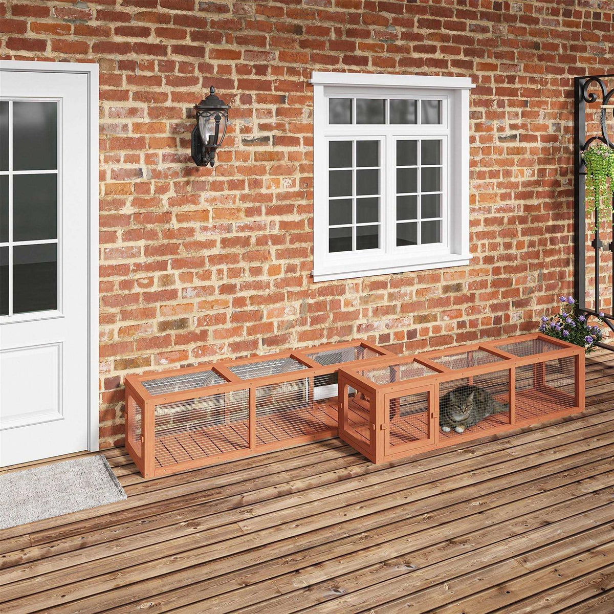 Extendable Wooden Outdoor Cat Tunnel T329