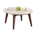 Walnut Marble Round Coffee Table M343