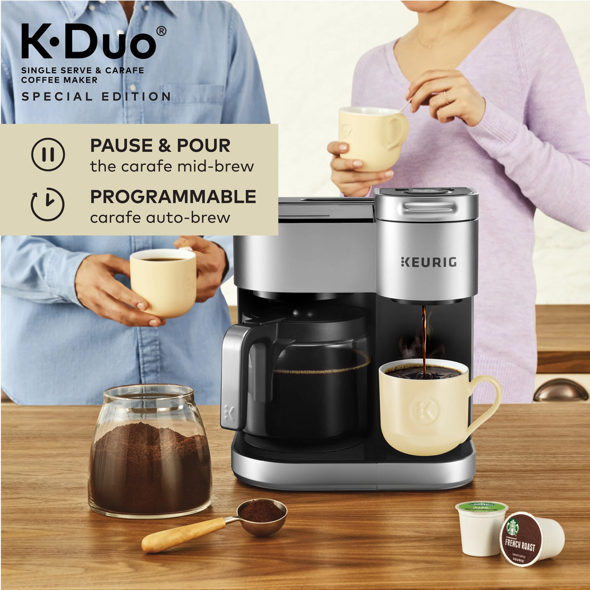 Single Serve K-Cup Pod & Carafe Coffee Maker Q247