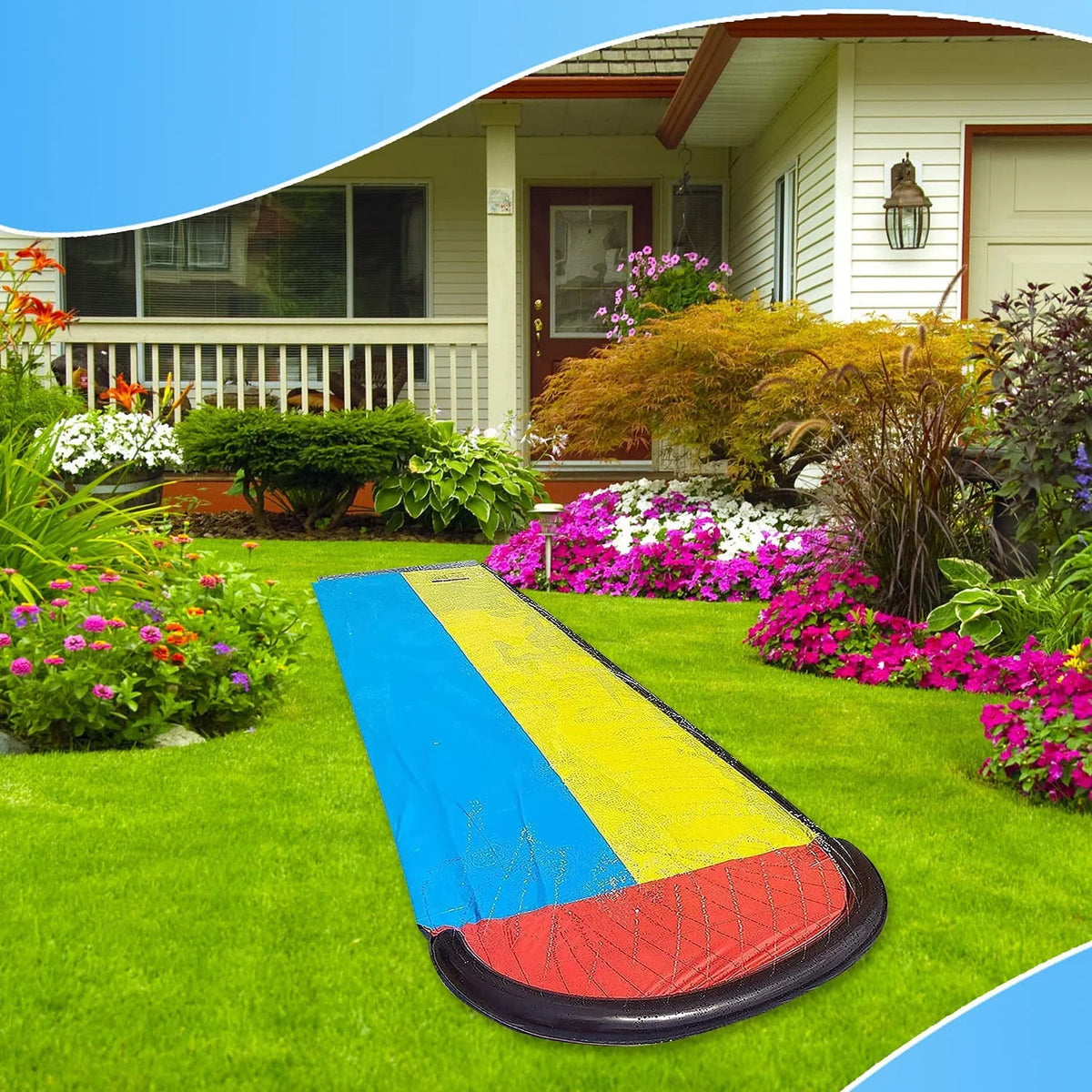 15.5ft Lawn Slide with Splash Sprinklers F619