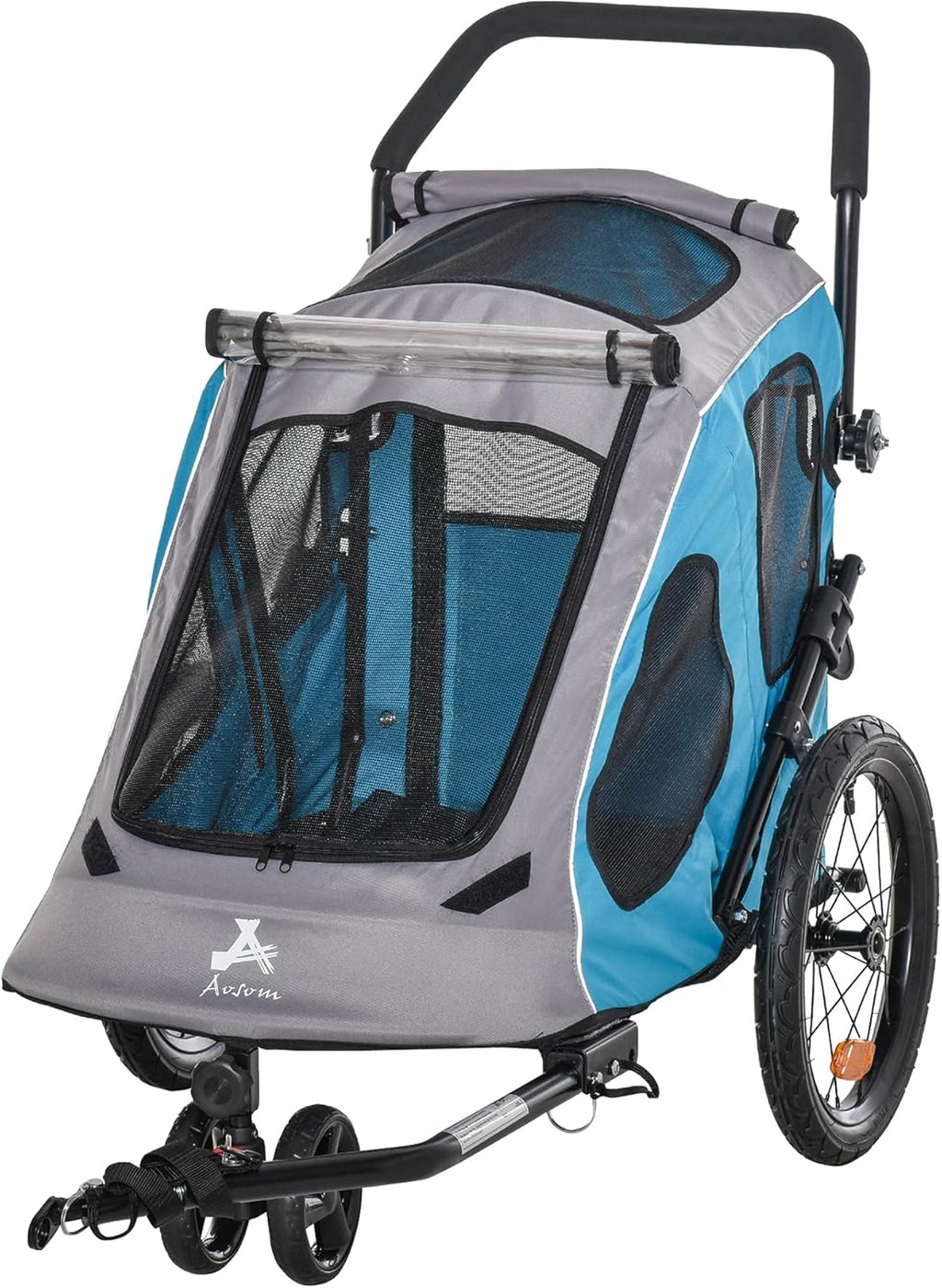 Dog Bike Trailer 2-in-1 Pet Stroller with 360 Swivel Wheel M9061