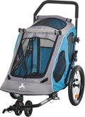 Dog Bike Trailer 2-in-1 Pet Stroller with 360 Swivel Wheel M9061