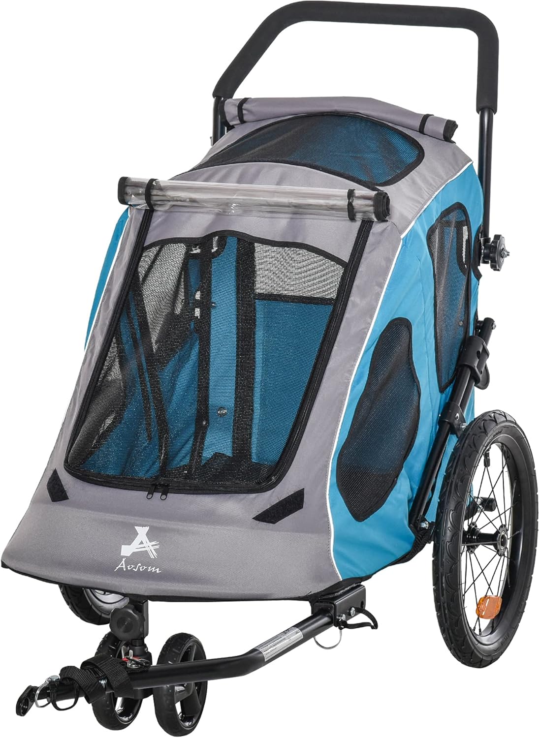Dog Bike Trailer 2-in-1 Pet Stroller with 360 Swivel Wheel M9061