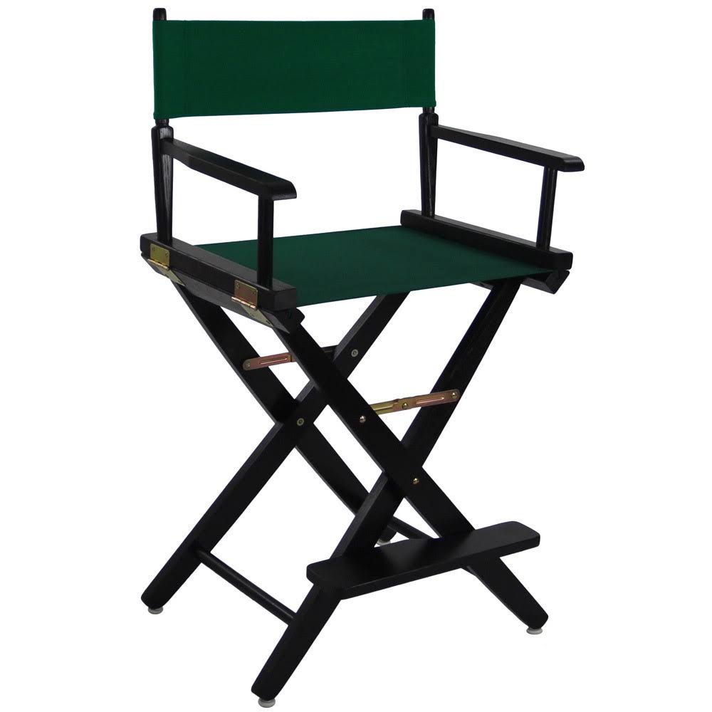 Extra-Wide 24 inch Directors Chair Black Frame Natural Color Cover L266