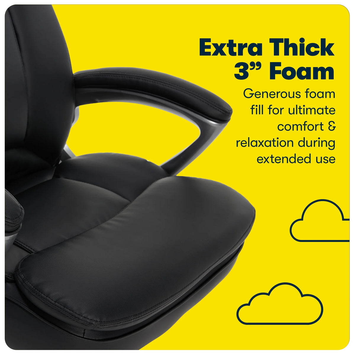 Black Faux Leather Executive Office Chair M417391