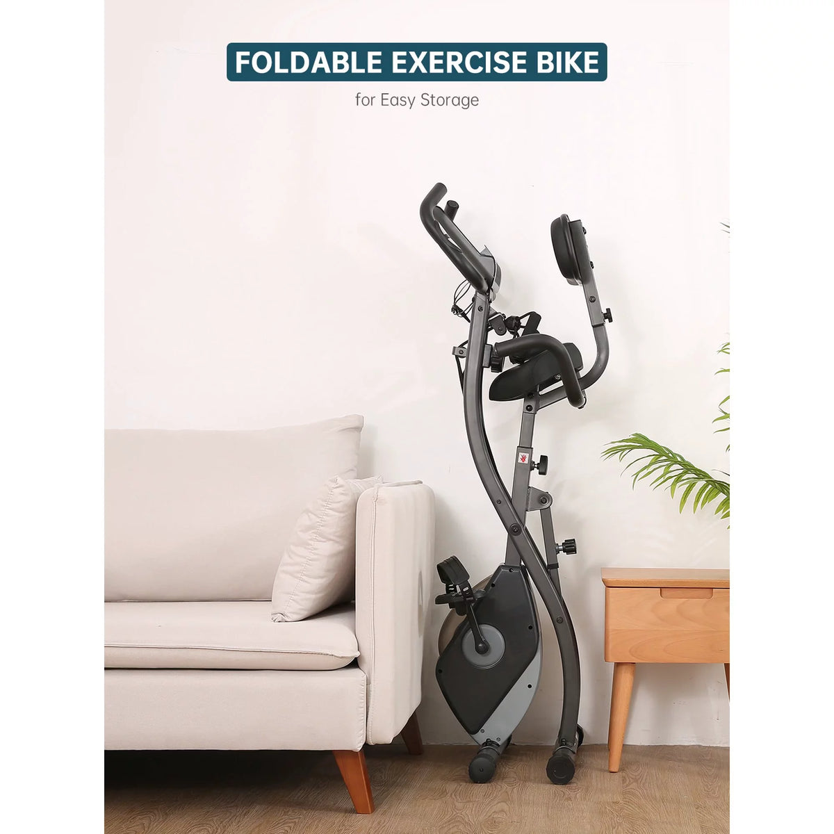 Folding Magnetic Stationary Exercise Bike T8683