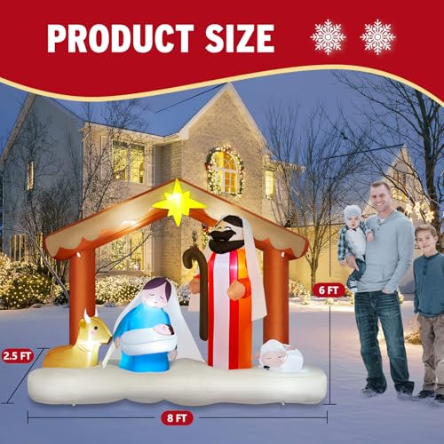 14FT Giant Christmas Inflatables Santa Claus with Wreath Built-in LED Lights M962948