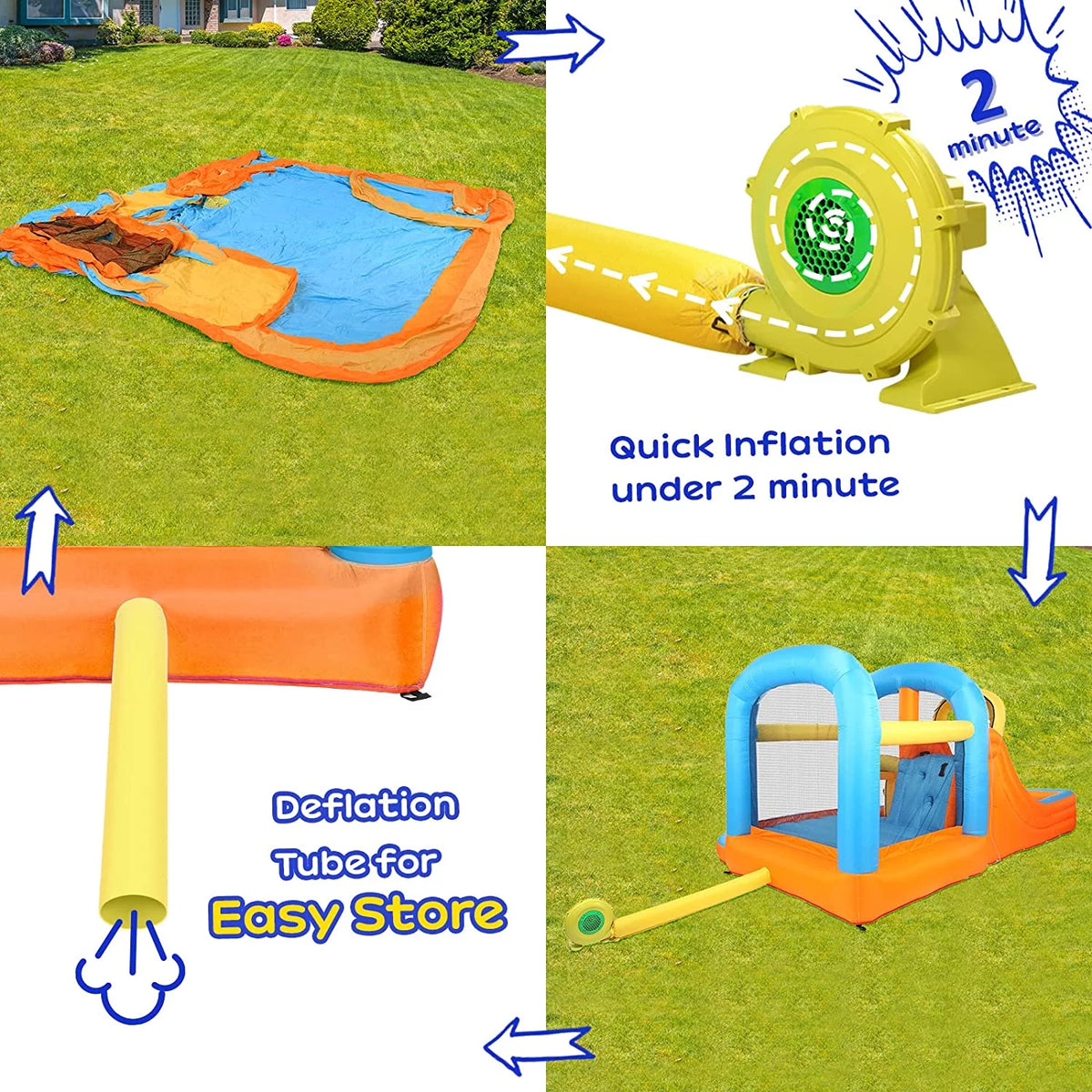 5-in-1 Inflatable Water Slide Park U46678