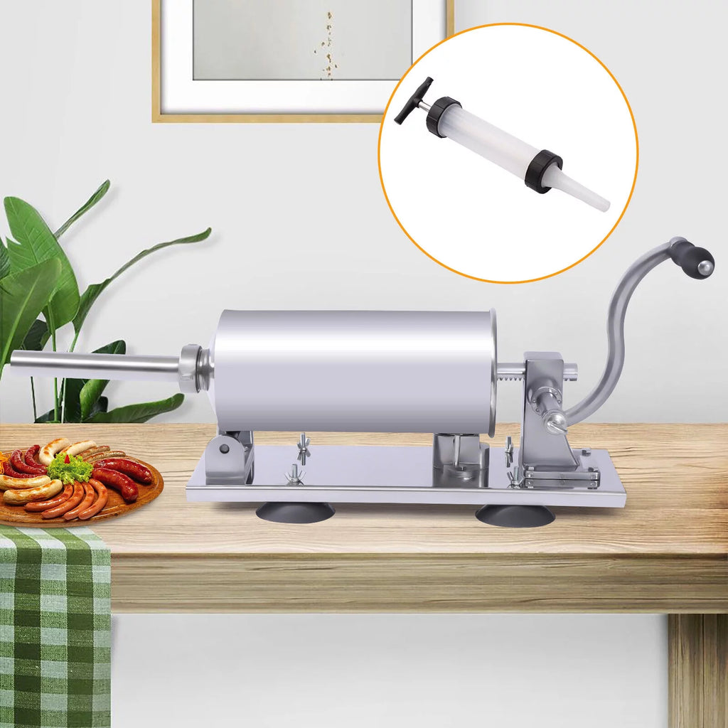 8LBS/4L Manual Stainless Steel Sausage Stuffer I35058