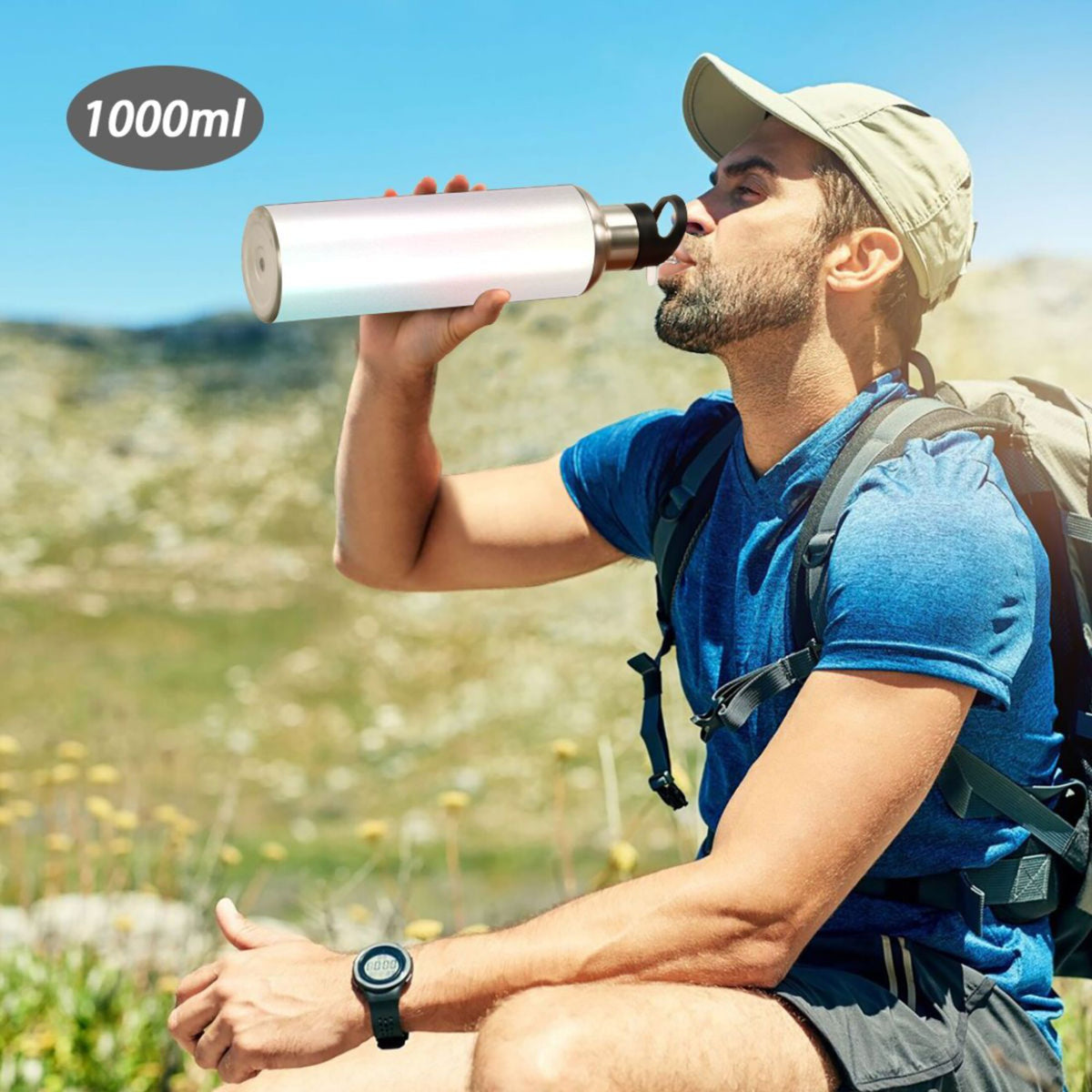 20 OZ Stainless Steel Vacuum Insulated Water Bottle with Straw Lid T235372