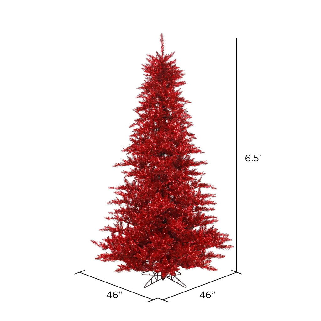 6.5 ft Tinsel Red Fir Tree C796
