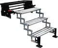 Silver Aluminum Bolt-On Folding Stairs with 3 Steps L38378