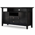 Solid Wood TV Media Stand in Black E59775