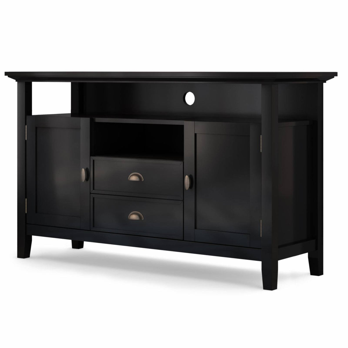 Solid Wood TV Media Stand in Black E59775
