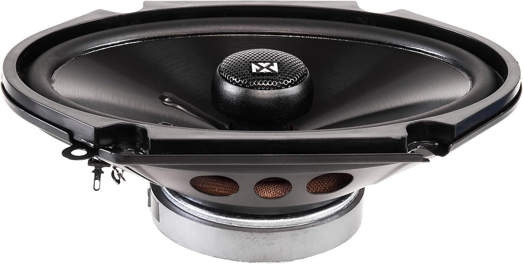 Set of 2 6 x 8 inch 80 watt RMS 2-Way Coaxial Car Speakers with Silk Dome Tweeters D542