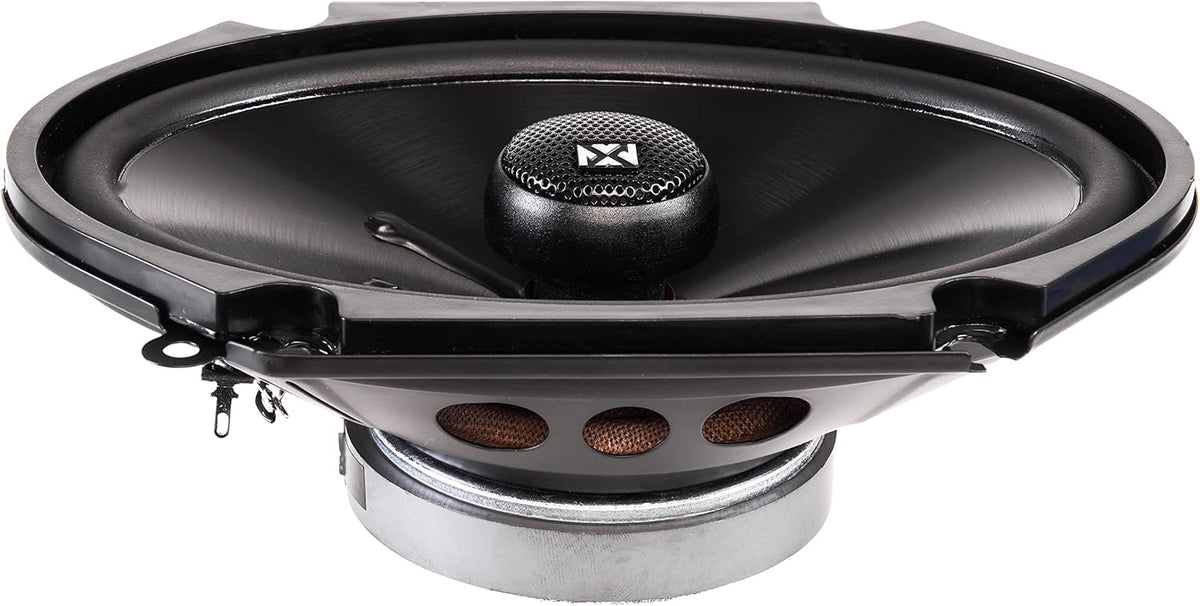 Set of 2 6 x 8 inch 80 watt RMS 2-Way Coaxial Car Speakers with Silk Dome Tweeters D542