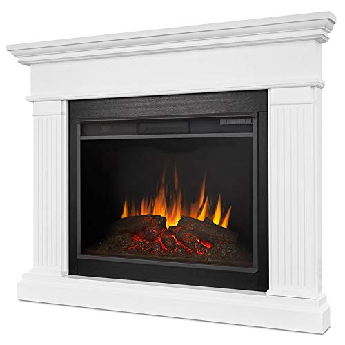 White Corner Electric Fireplace Mantel Heater with Remote Control K56122