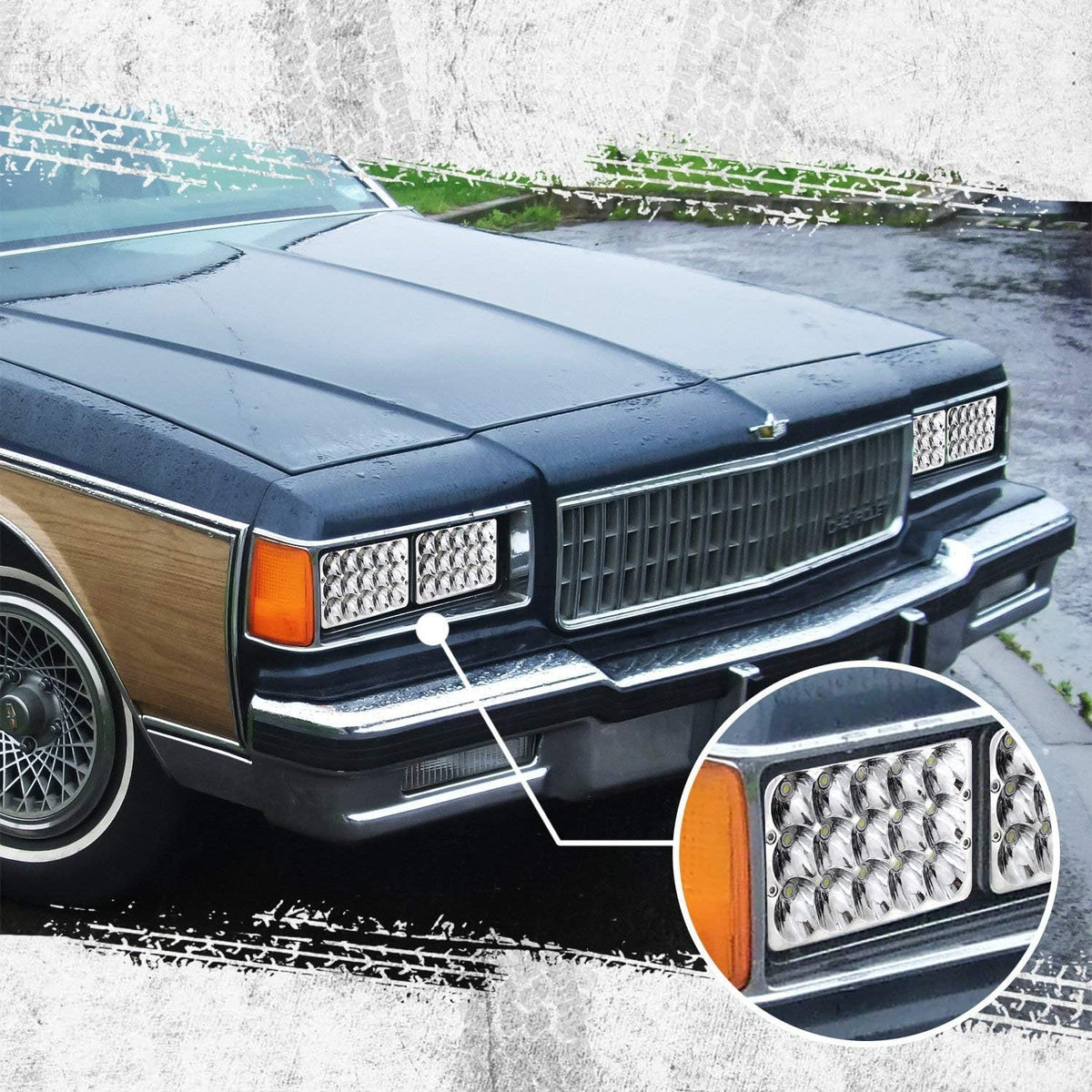 4x6 LED Sealed Beam Headlight Conversion Kit V569