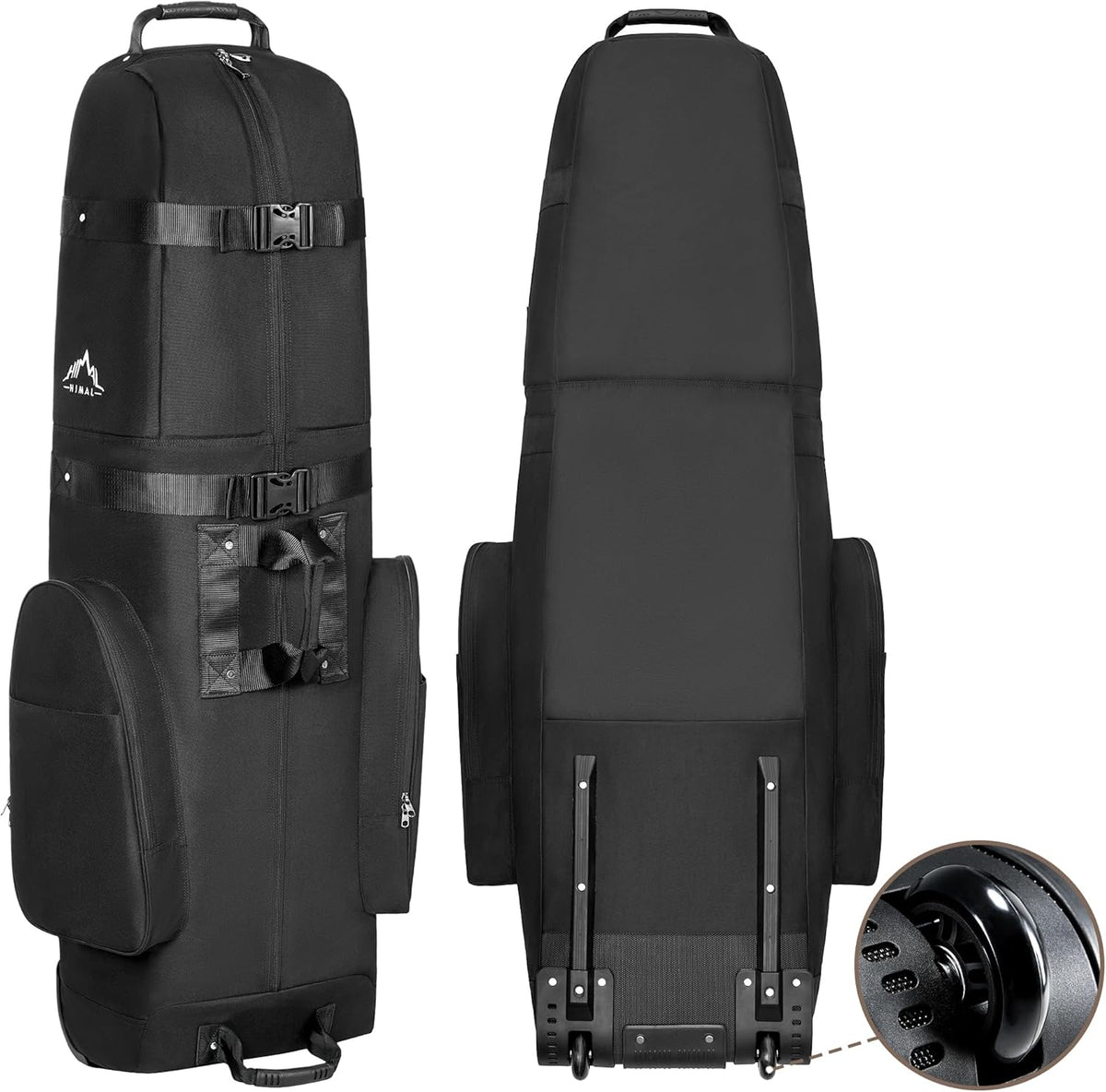Heavy Duty 600D Polyester Oxford Golf Travel Bag with Wheels W2858