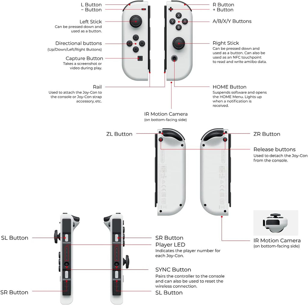 Switch OLED Model with Neon Blue and Red Joy-Con, Black Dock - 7" OLED Touchscreen, 64GB Internal Storage A1132