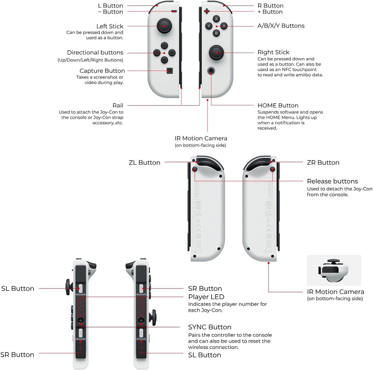 Switch OLED Model with Neon Blue and Red Joy-Con, Black Dock - 7" OLED Touchscreen, 64GB Internal Storage A1132