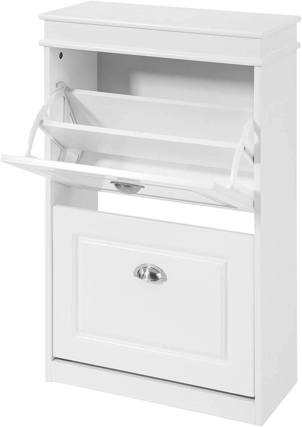 2 Drawers Shoe Cabinet Shoe Rack Storage Organizer Unit A65560