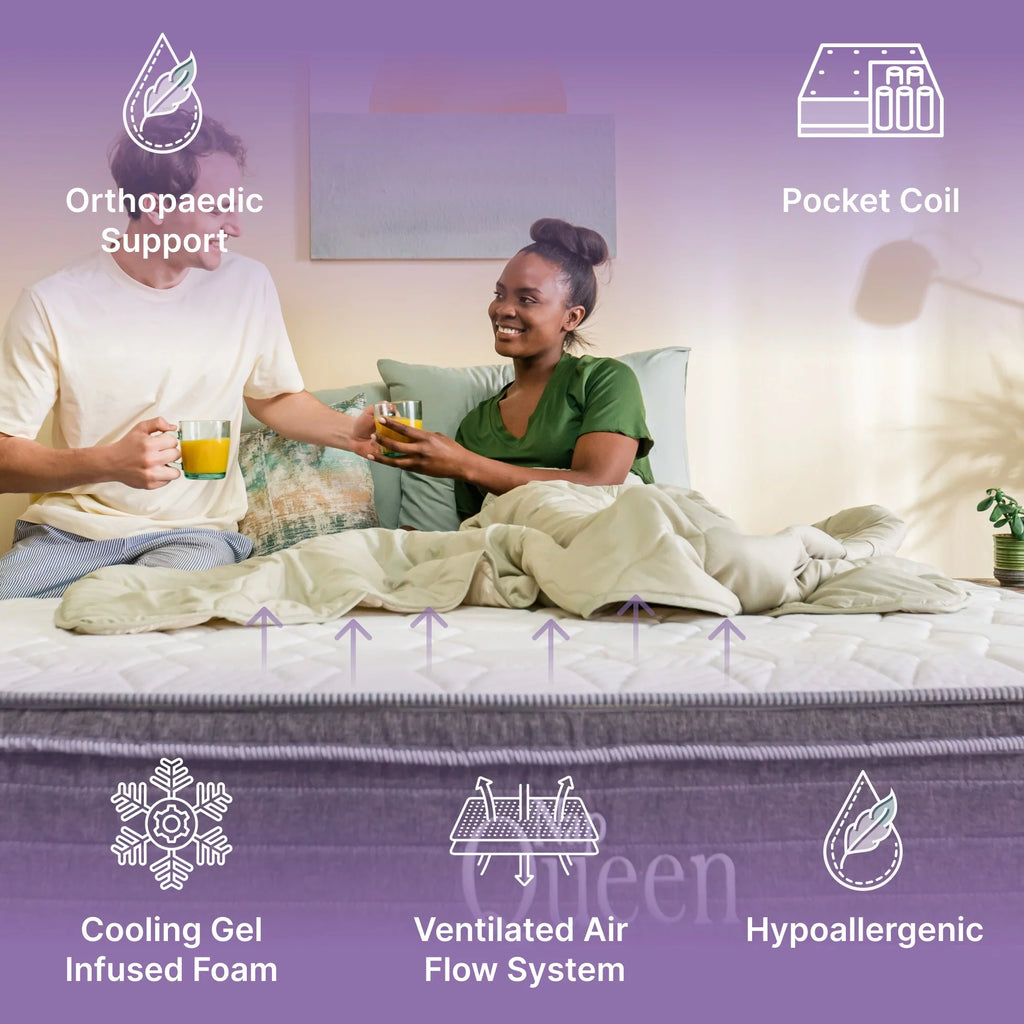 Queen Size Hybrid Memory Foam Pocket Spring Mattress N5671