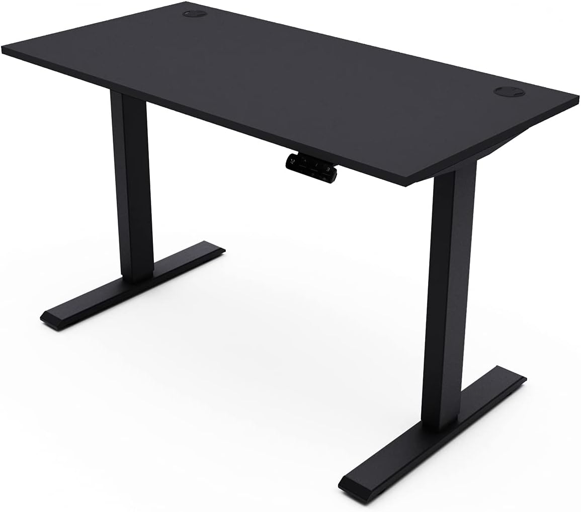 Dual Motor Sit Stand Desk 48 x 24 Inches Height Adjustable Electric Standing Desk with 3 Memory Preset Controller S44447