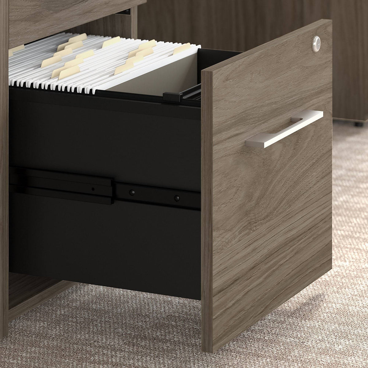 Modern Hickory 3-Drawer File Cabinet F36768