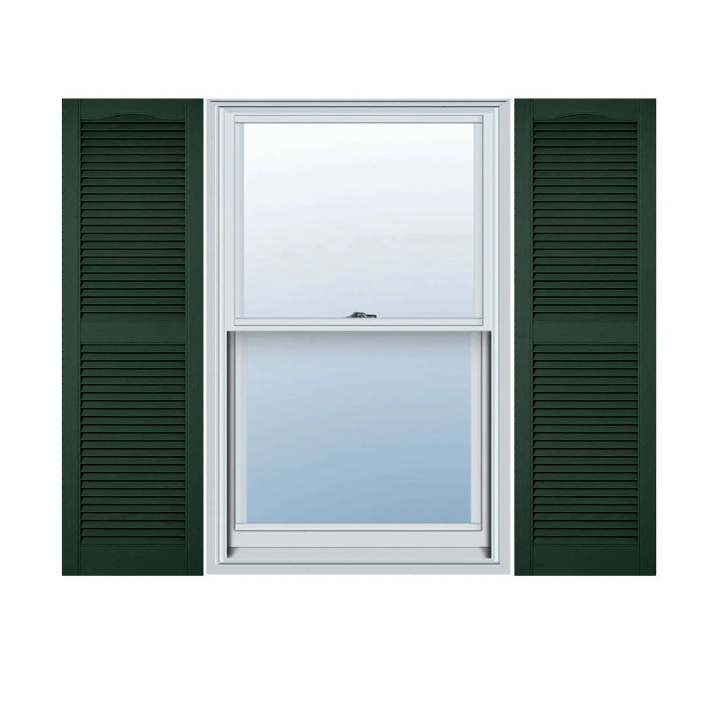 14 1/2 inchw x 53 inchh Vinyl Open Louver Shutters with Shutter-Loks Q6196