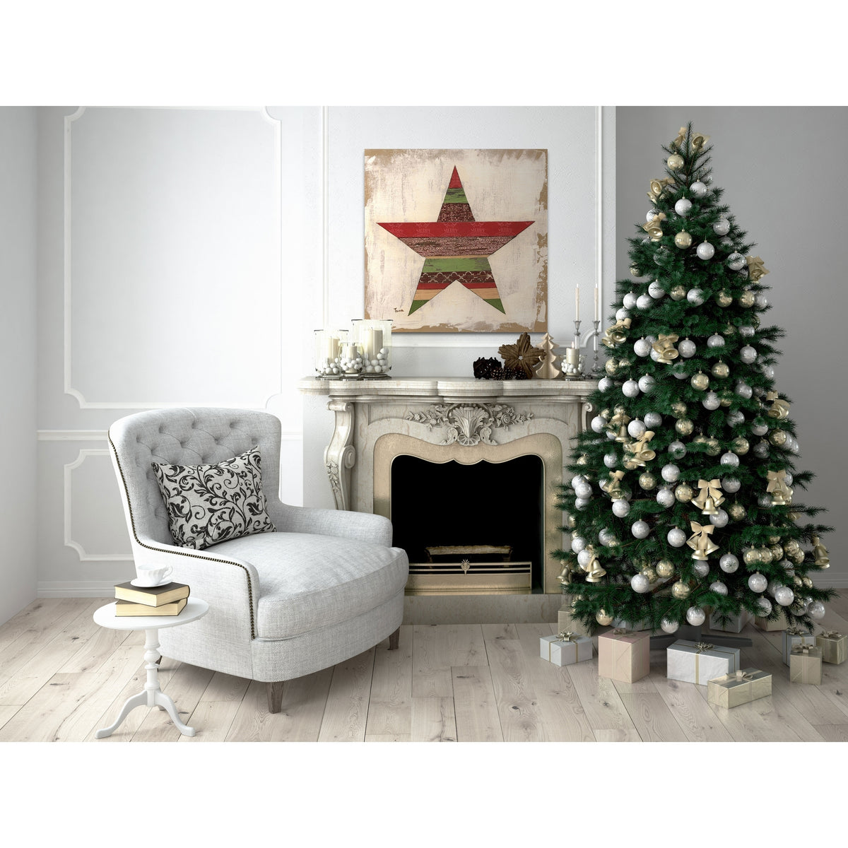 Christmas Star Gallery Wrapped Canvas 10x10 J5081