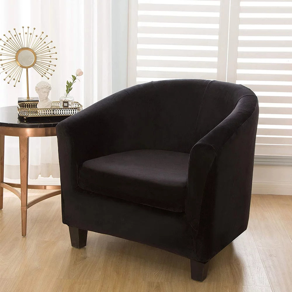 Velvet Tub Chair Covers 2-Piece Y146579