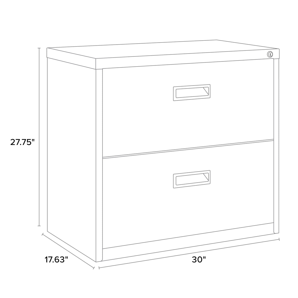 30 inch Wide 2 Drawer Lateral File Cabinet L331130