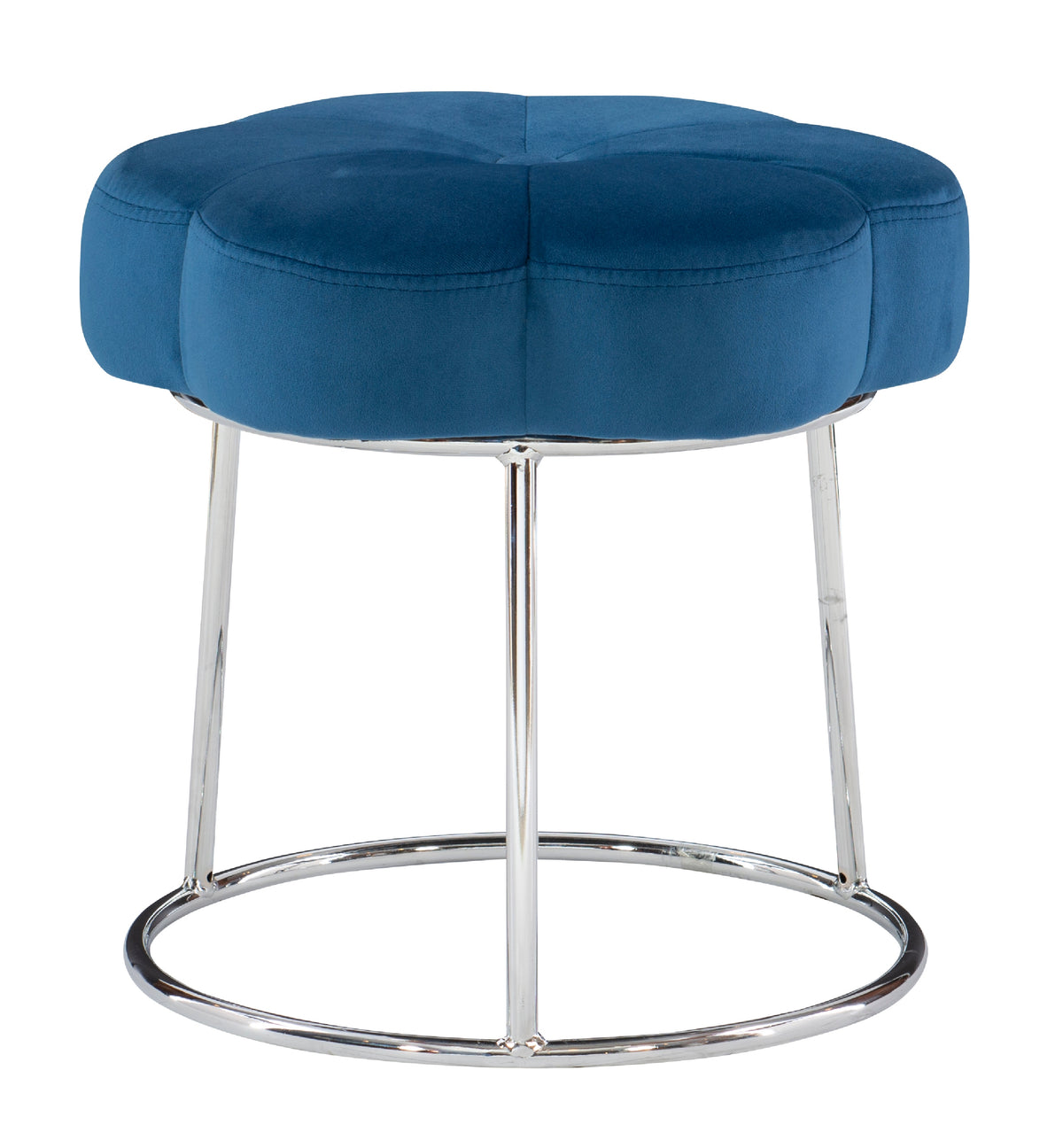 Navy Velvet Vanity Stool or Ottoman Z6665