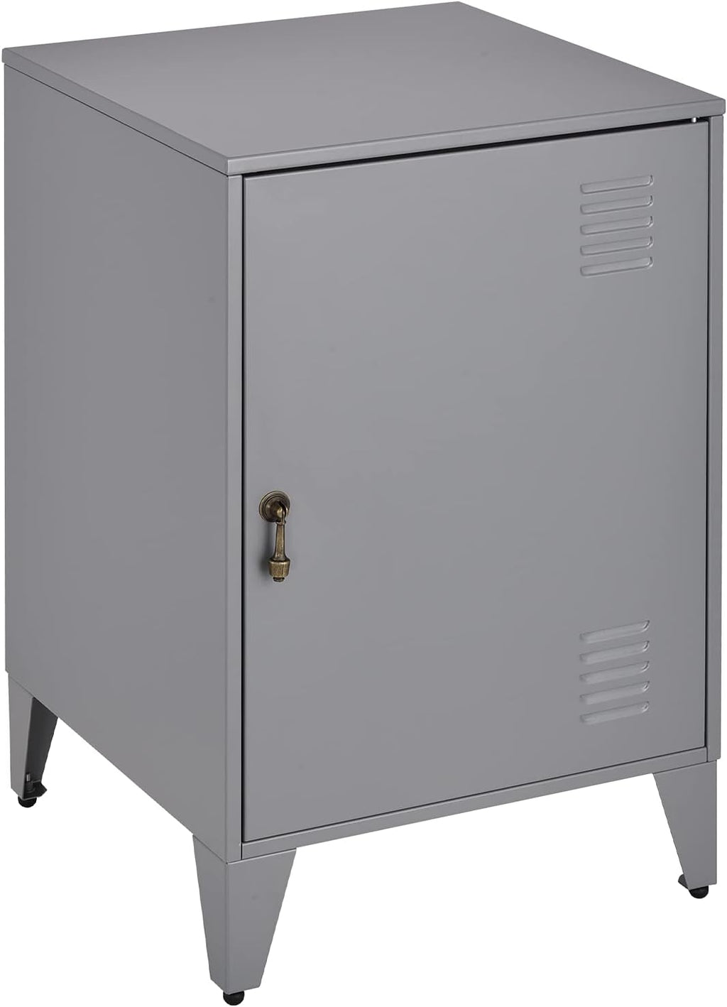 Grey Metal Night Stand with 1 Door J22293