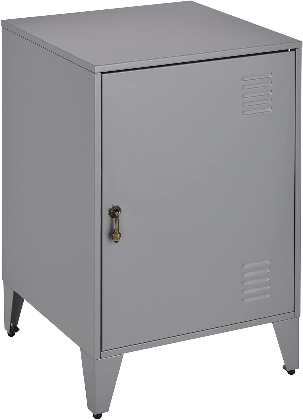 Grey Metal Night Stand with 1 Door J22293