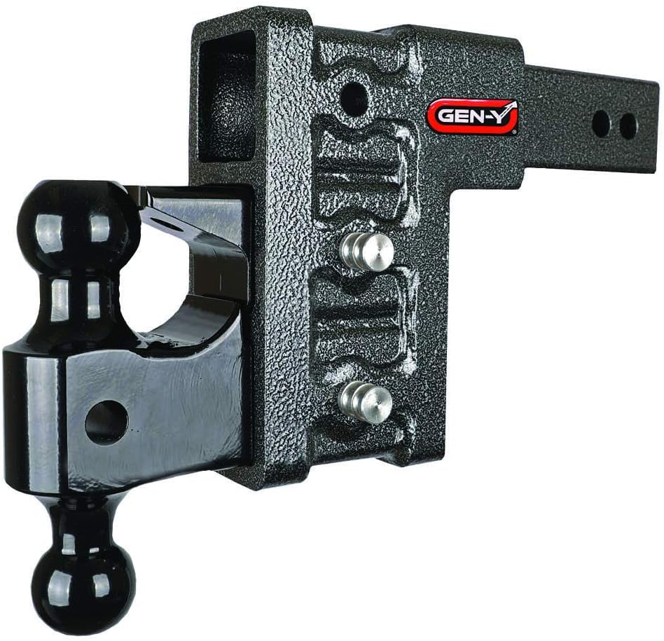 Drop Hitch 2.5" Receiver Class V 21K Towing Hitch with Dual Hitch Ball, Pintle Lock & 2 Hitch (6" Drop 2.5") V9213