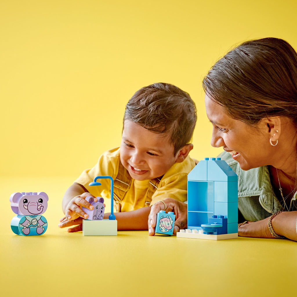 Bath Time Playset with 2 Elephant Toys O4798