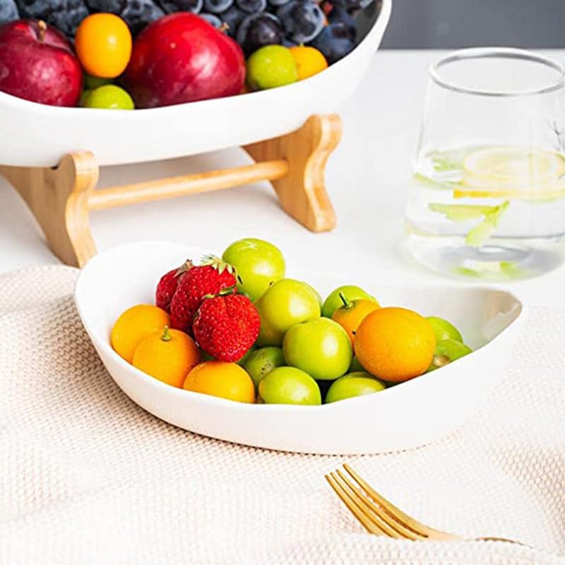 White 3 Tier Bamboo Fruit Basket N647